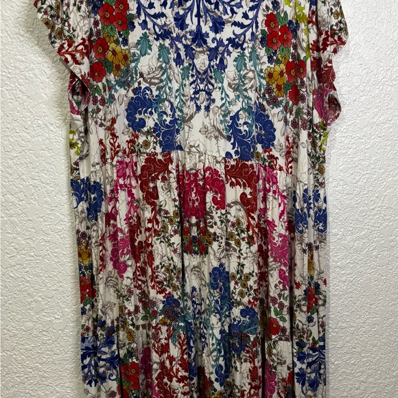 Johnny Was Multicolor Floral Midi Dress - Picture 4 of 9